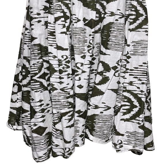 Misa Los Angeles Zadie Smocked Babydoll Mini Dress Spring Ikat Green Size XL - Picture 5 of 9